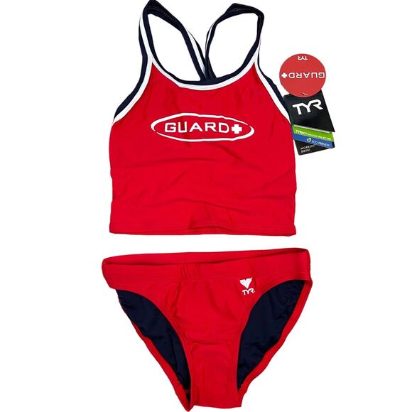 TYR Women TYReco GUARD DimaxFit TWO Piece Tankini SwimSuit - RED Size XXS $65 - Picture 1 of 6